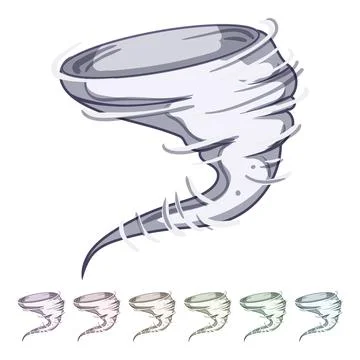 Dark tornado cartoon vector graphic Stock Illustration