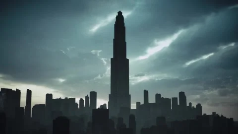 Dark Tower, Surreal World Stock Footage 317465116