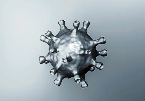 A dark toxic pathogenic virus, 3d render Stock Illustration