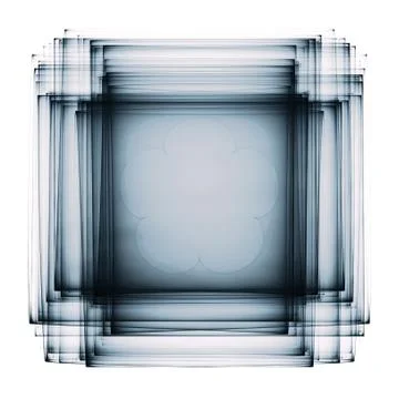 Dark translucent multilayer fractal Illustrazione stock