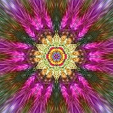 Dark triangle bright mandala circular colorful floral patchwork Stockillustratie