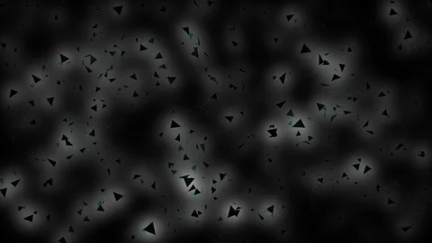 Dark triangle fragments drifting in cinematic seamless loop Stockbeeldmateriaal 335602800
