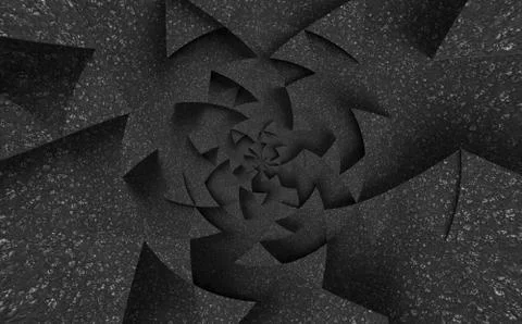 Dark triangle pattern backdrop background. 3D rendering. Stock Illustration