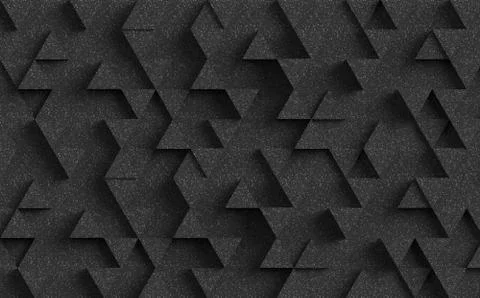 Dark triangle pattern backdrop background. 3D rendering. Illustrazione stock