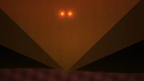 Dark triangular ceiling with orange lights. Stock Footage 337504761