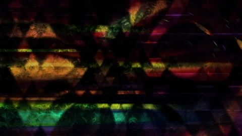 Dark Triangular Tiles Letting Light Rays Shine Through Stock Footage 112944561