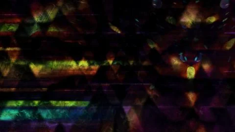 Dark Triangular Tiles Letting Light Rays Shine Through Stock Illustration