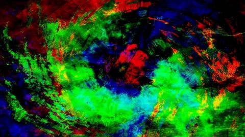Dark Trippy Rotating Hurricane with Cyclonic Abstract Form Stock Footage 113183534