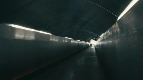 Dark tunnel Stock Footage 104669783