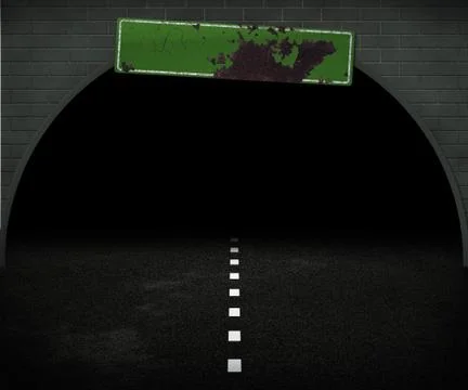 Dark tunnel Stock Illustration