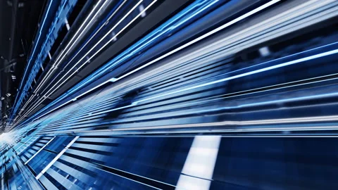 Dark tunnel with technology structure, 3d rendering. Stock Footage 252148845