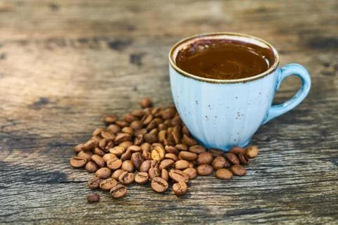 Dark Turkish coffee on the table Stock Photos