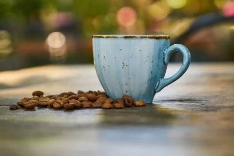 Dark Turkish coffee on the table Foto stock