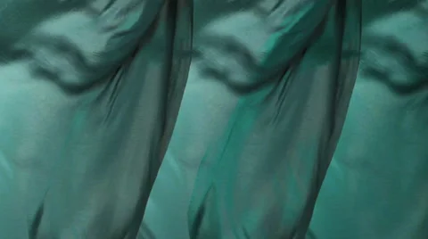 Dark turquoise fabric background Stock Footage 64534177