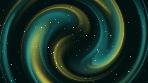 Dark turquoise space yellow background with luxury white particle  Stock Footage 297869266