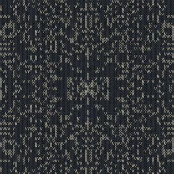 Dark tweed knit stitch effect vector texture. Masculine dark gray seamless woven Stock Illustration