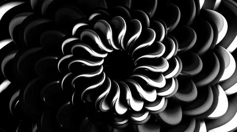 Dark twisted spring. Motion. The spiral in abstraction moves like a pigtail and Stock Illustration