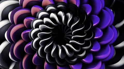 Dark twisted spring. Motion. The spiral in abstraction moves like a pigtail and Stock Illustration