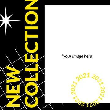 Dark Typography Post Template for social media accounts Stock Illustration