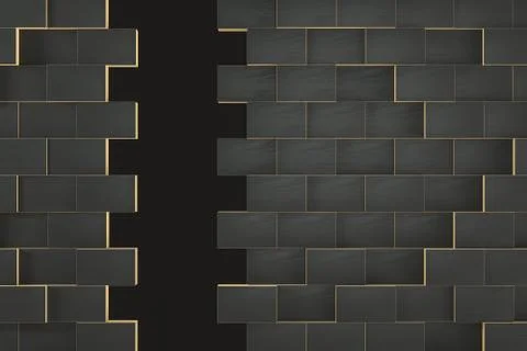 Dark undulating cubes, technological graphic background, 3d rendering. Stock Photos