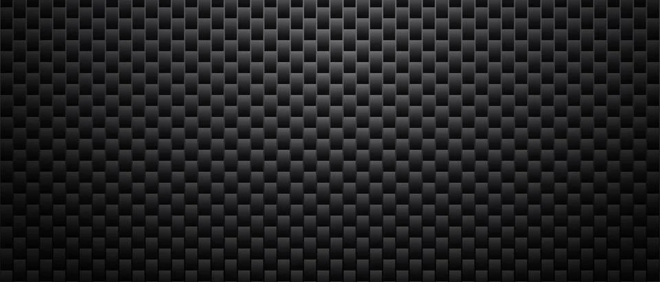 Dark vector background black carbon fiber texture Stock Illustration