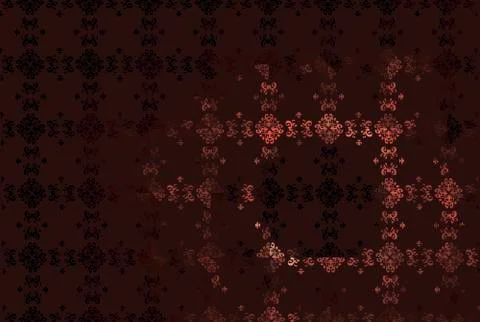 Dark vector background with pink and gold plant ornament Stock Illustration