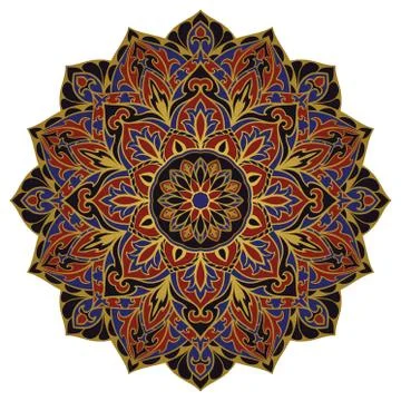 Dark vector mandala. Stock Illustration