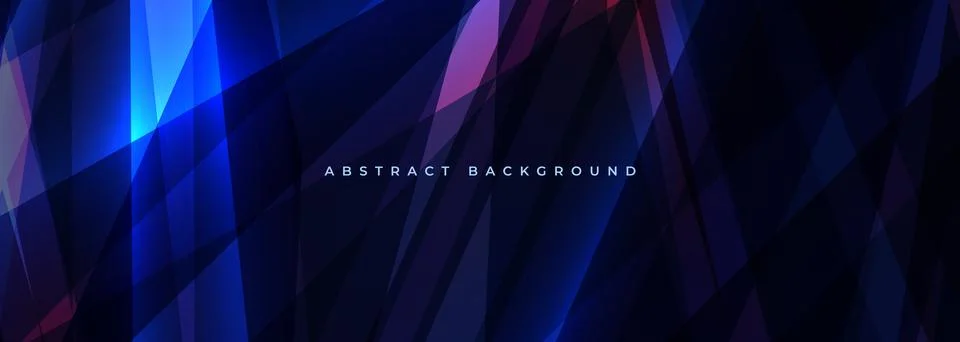 Dark vector technology wide abstract background with blue and pink glowing light Stock Illustration