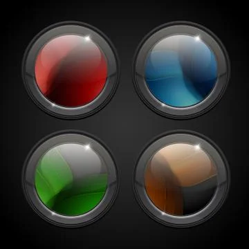 Dark vector web button Stock Illustration