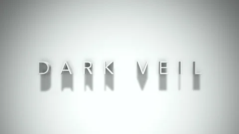Dark veil 3D title animation with shadows on a white background Stock Footage 297510264
