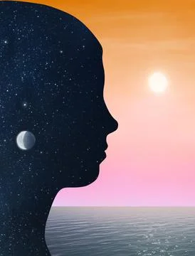 Dark versus light Stock Illustration