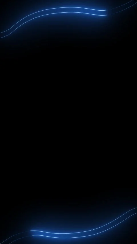 Dark vertical background with blue neon lines running waves, neon lines glow Видео 335216550
