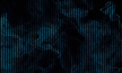 Dark vertical slat texture background with glowing cyan smoke and moody abs.. Stock Illustration