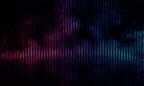Dark vertical slat texture background with moody purple and blue gradient l.. Stock Illustration
