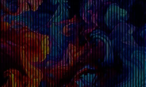 Dark vertical slat texture background with vibrant multi-colored smoke and .. Stock Illustration