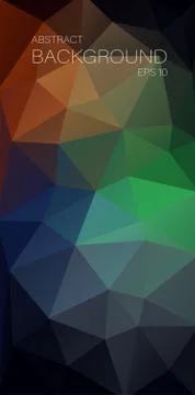 Dark vertical triangle background for your mobile design - Vector Stock Illustration