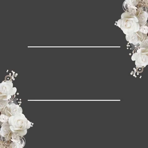 Dark Vintage Chic Floral Frame with Text Placeholder Stock Footage 270799873