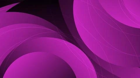 Dark violet abstract geometric background with glossy circles and lines Stock Illustration