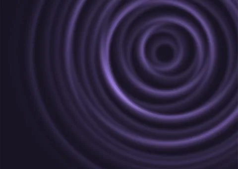 Dark violet smooth spiral circles abstract geometric background Stock Illustration