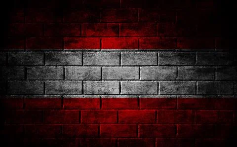 Dark wall with the flag Stock Photos