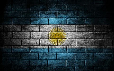 Dark wall with the flag Foto stock
