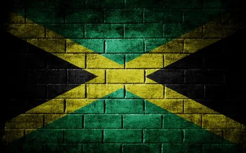 Dark wall with the flag Stock Photos