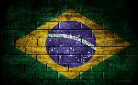 Dark wall with the flag Stock-Fotos