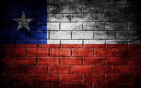 Dark wall with the flag Stock Photos