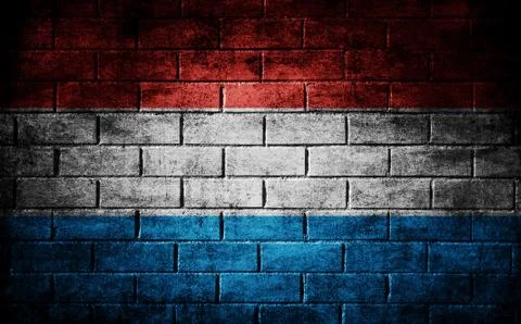 Dark wall with the flag Stock Photos