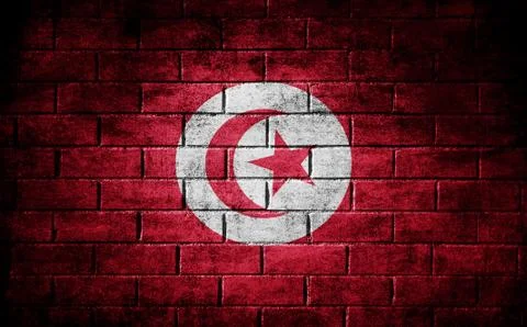Dark wall with the flag Stock Photos