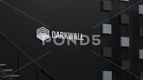 Dark Wall Logo Mockup PSD Template