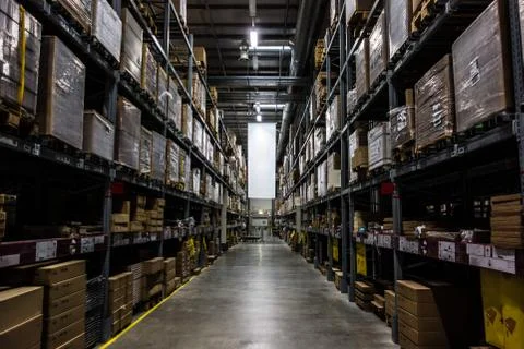 Dark warehouse Stock Photos