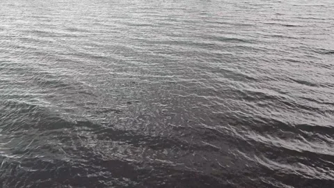 Dark water surface gently moving with small waves Stock-Footage 311336038