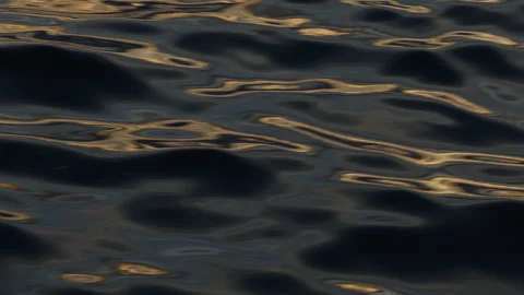 Dark Water Texture with Golden Reflections Stock Footage 335998028